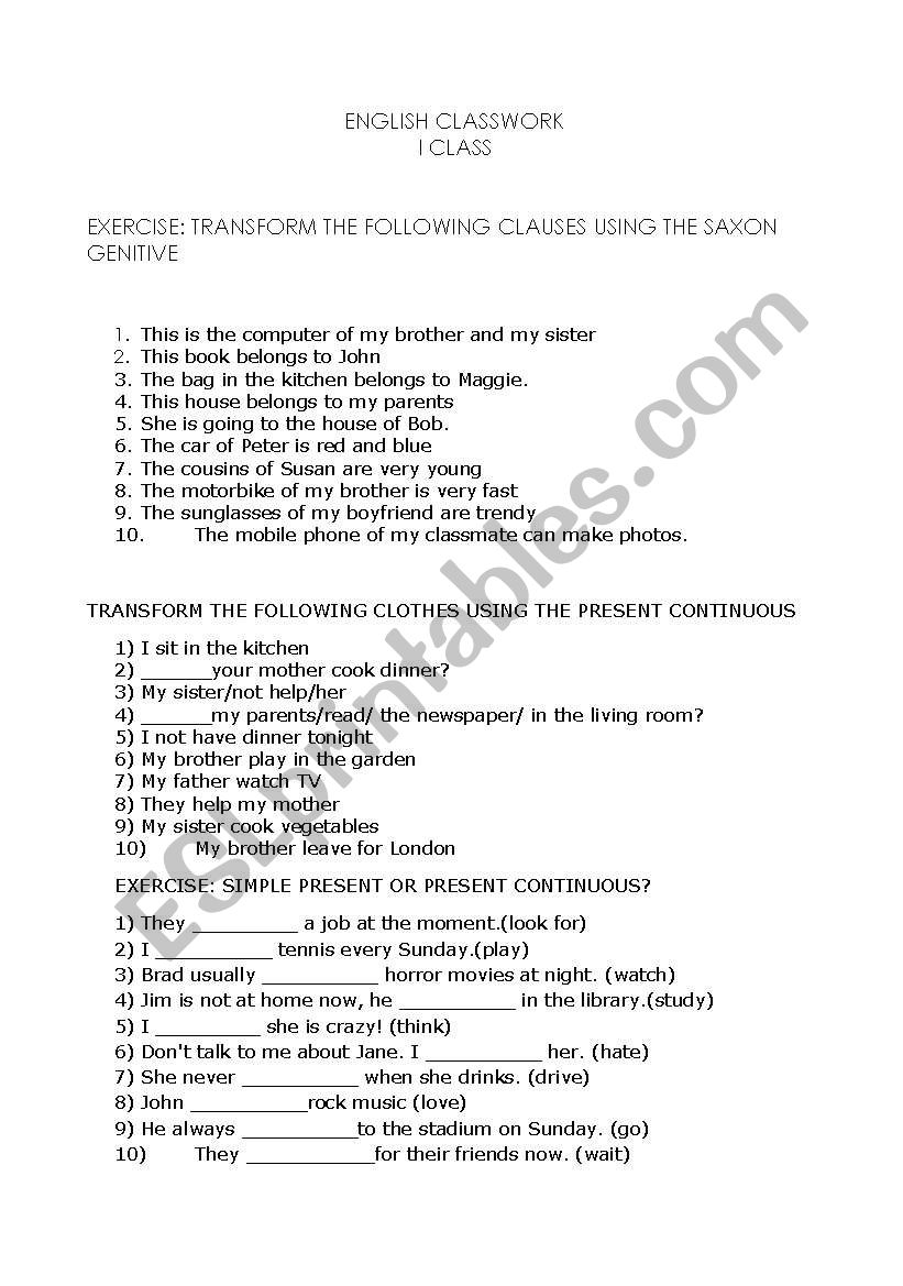 worksheet worksheet