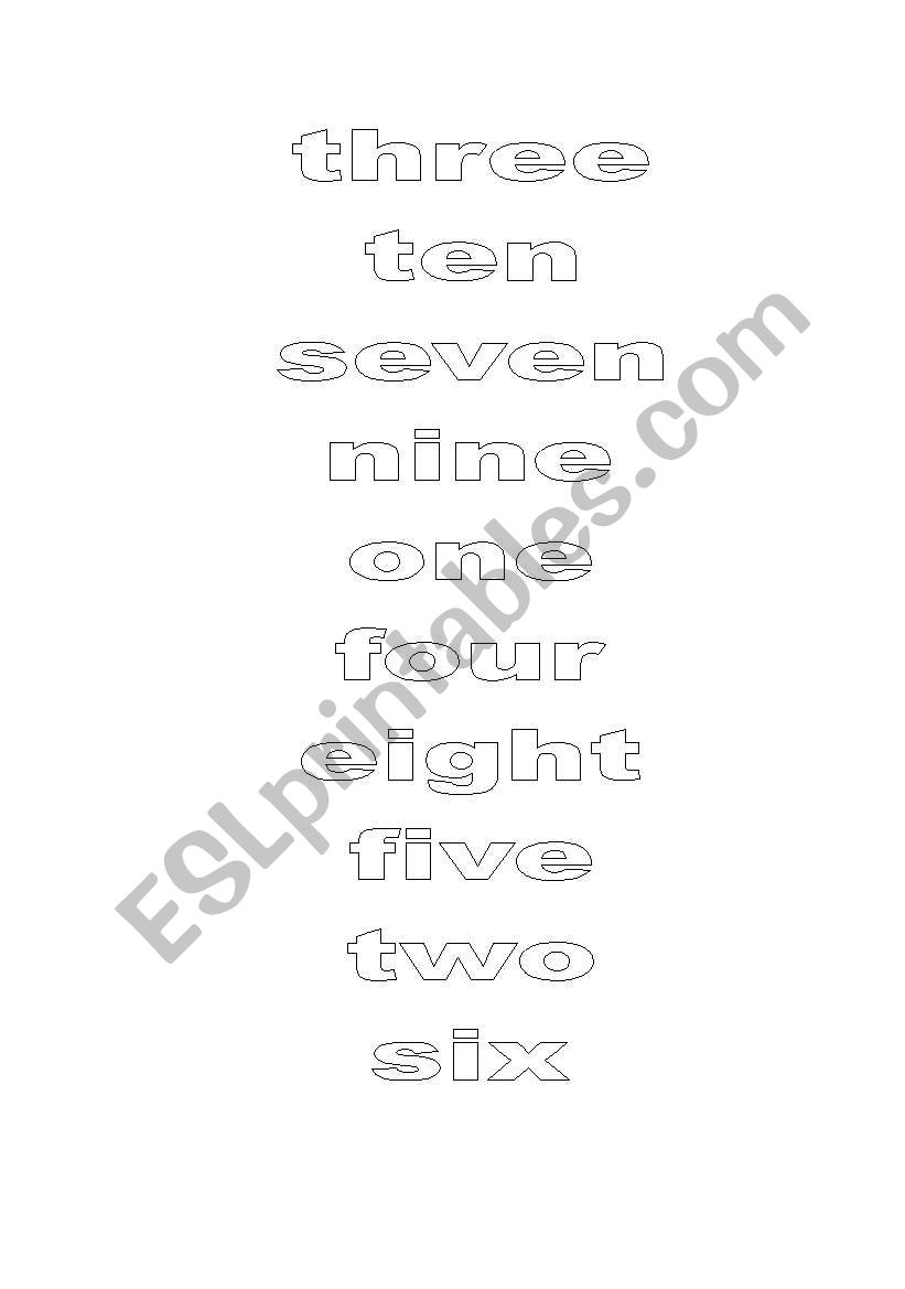 order the numbers worksheet