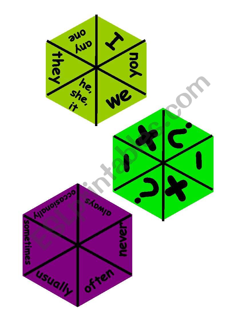Spinners for games worksheet