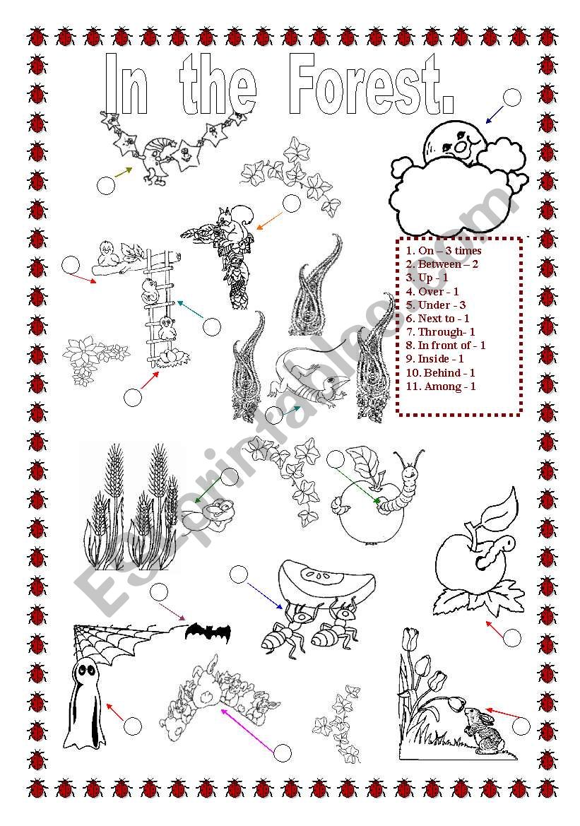 Prepositions. worksheet