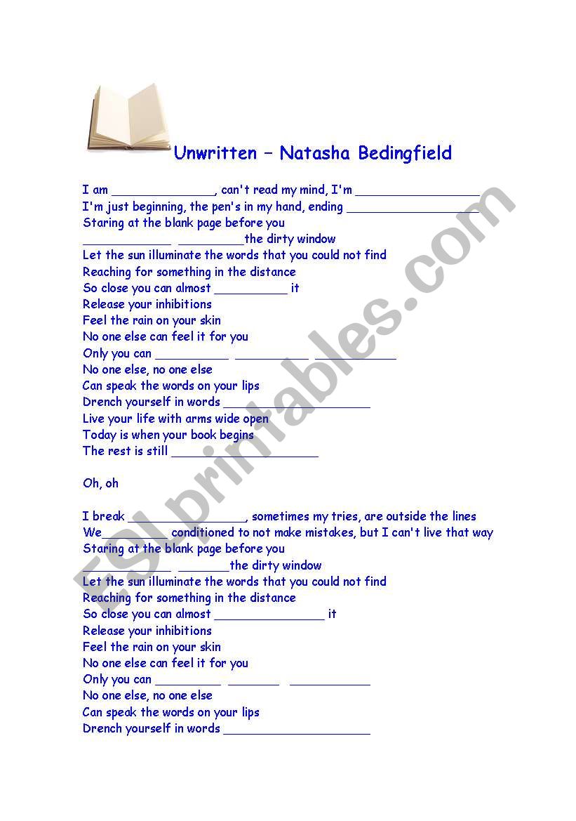 Unwritten -  Natasha  Bedingfield