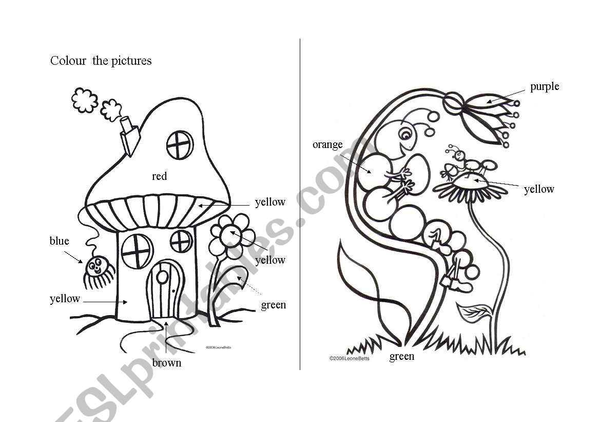 colour the pictures worksheet