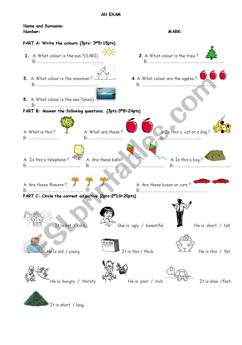 colours-adjectives-this-that worksheet