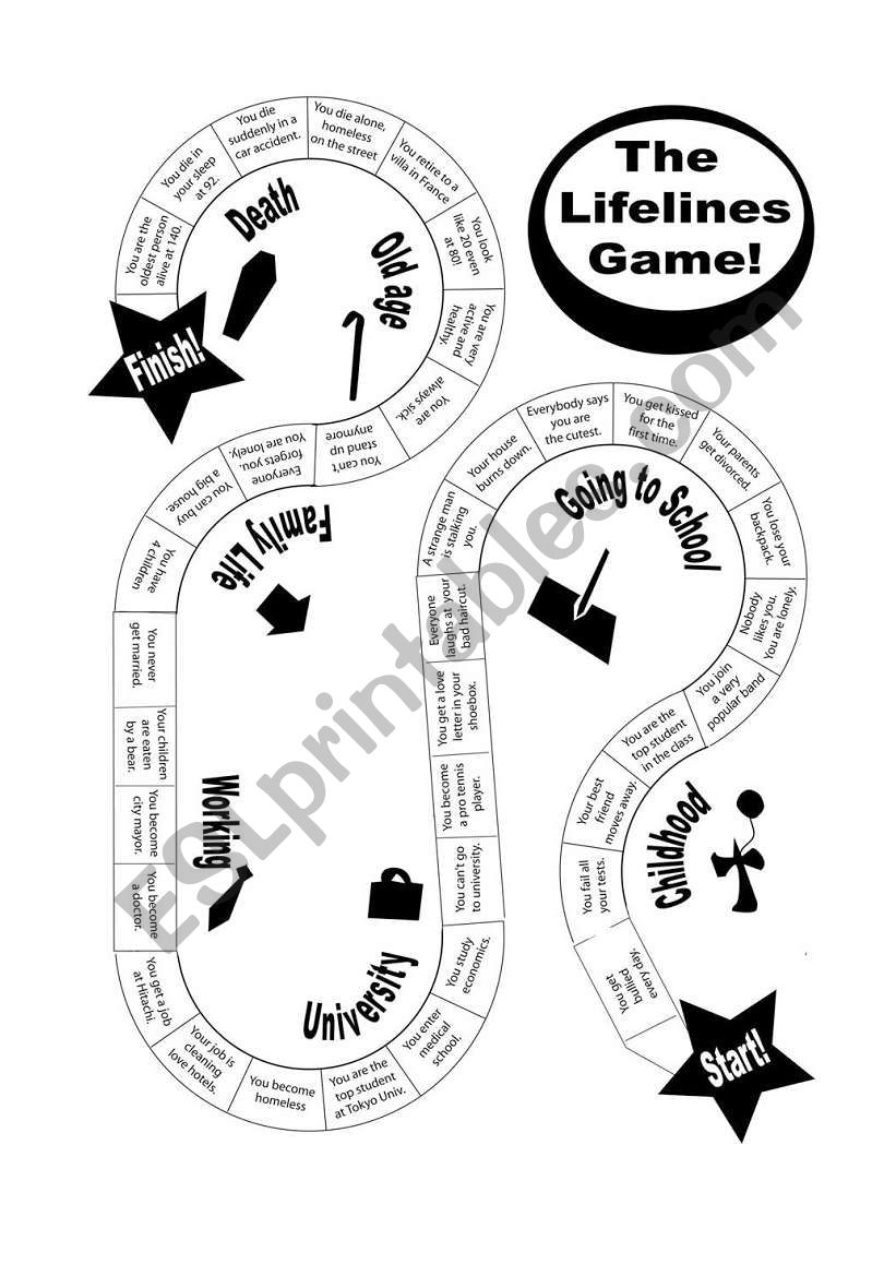 The Lifelines Game worksheet