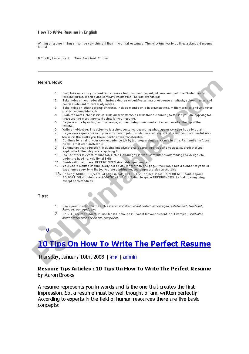 complaint letter worksheet