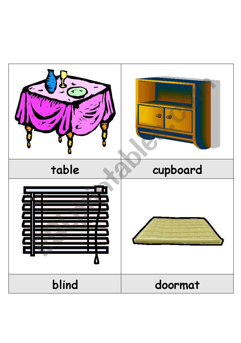 Household Object Cards 49-64 of 96