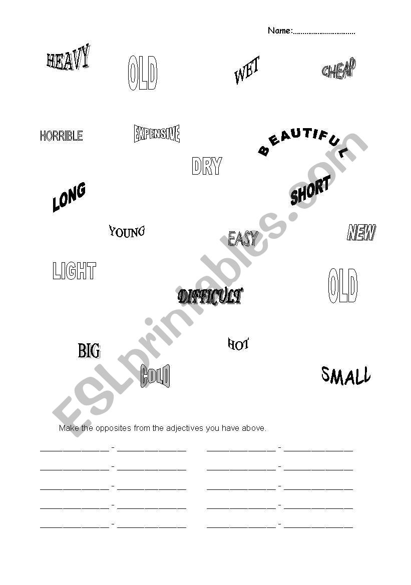 Adjectives-comparisons worksheet