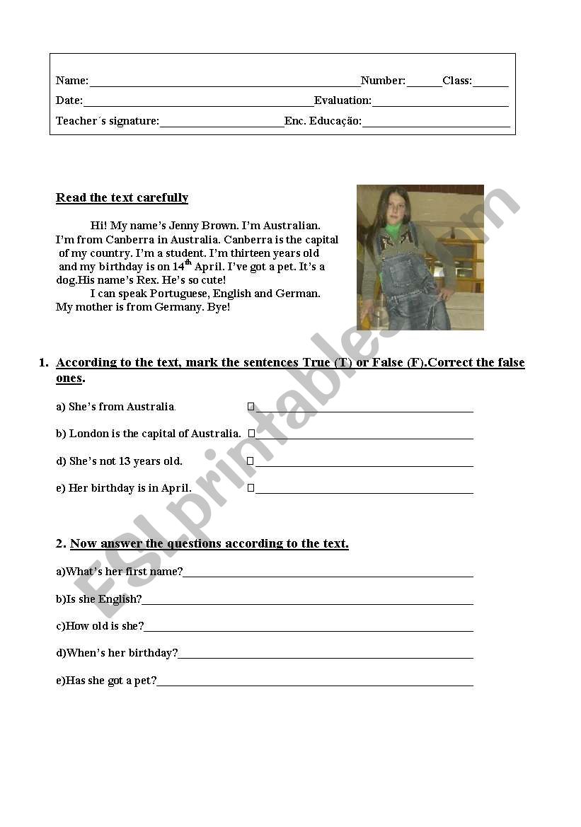 Diagnostic test 6th grade worksheet