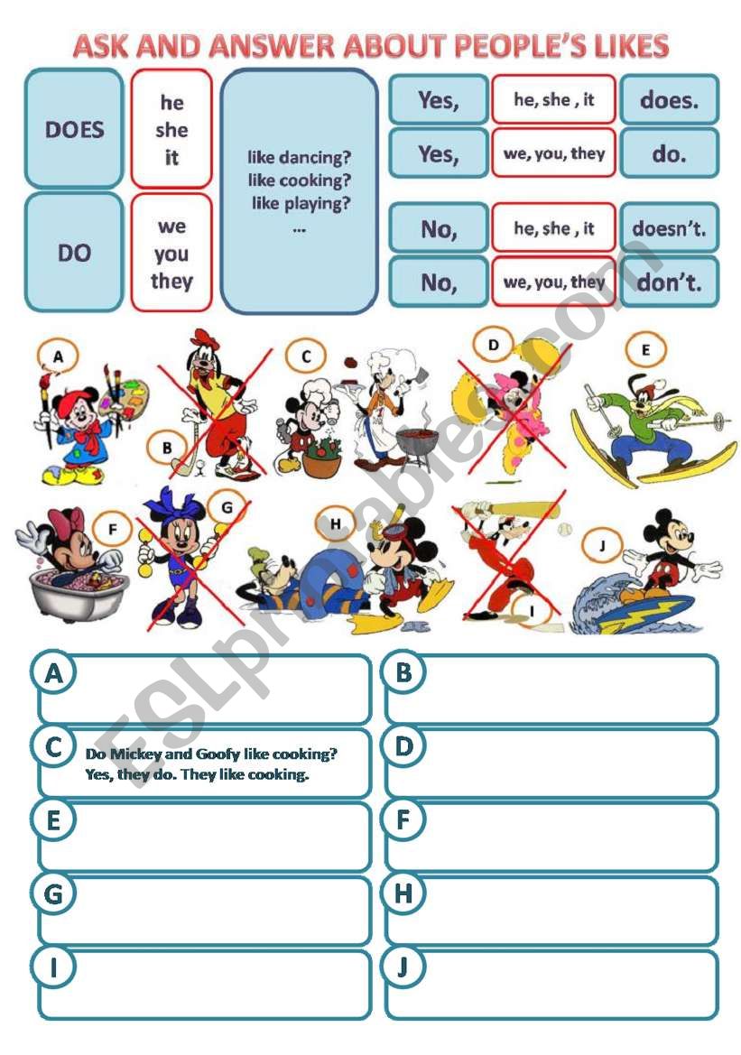 VERB TO LIKE - INTERROGATIVE FORM (YES/NO QUESTIONS)