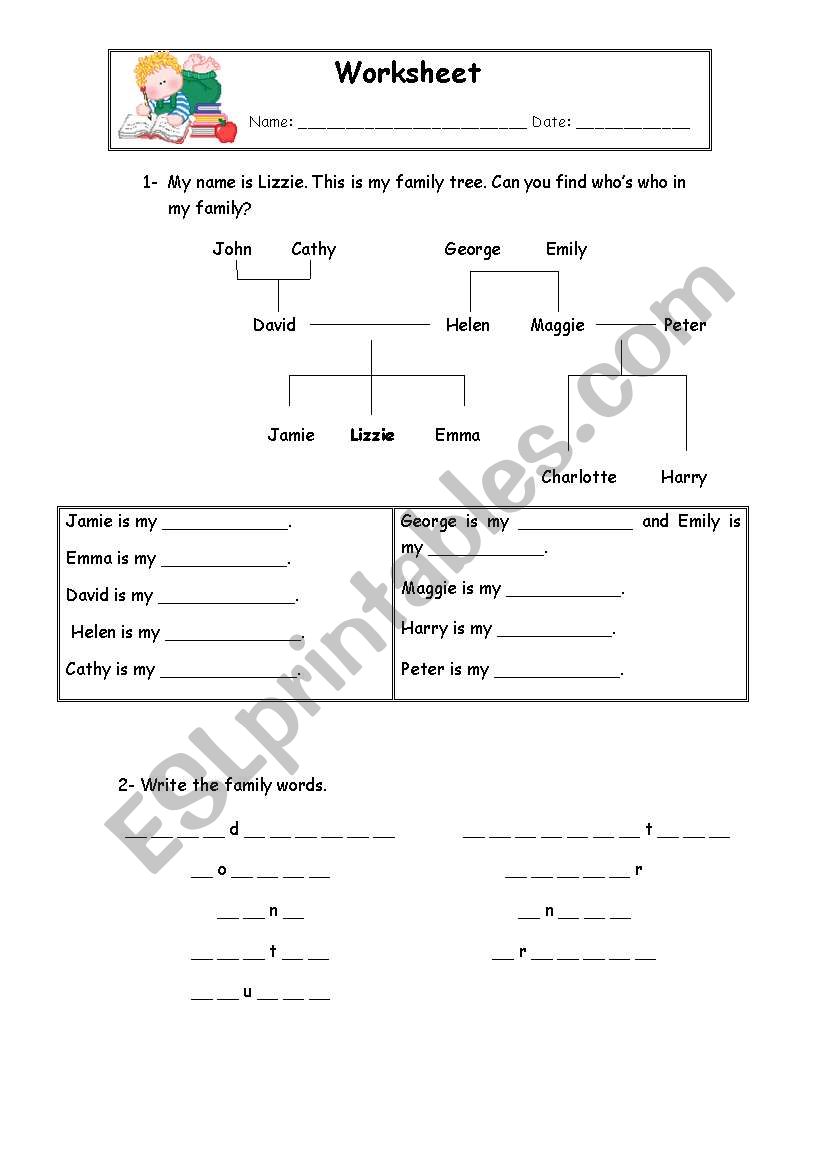 Family worksheet