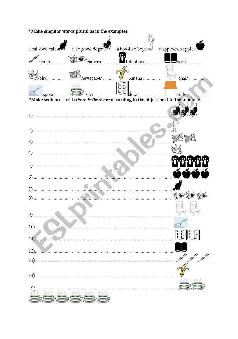 singular plural and there is- there are