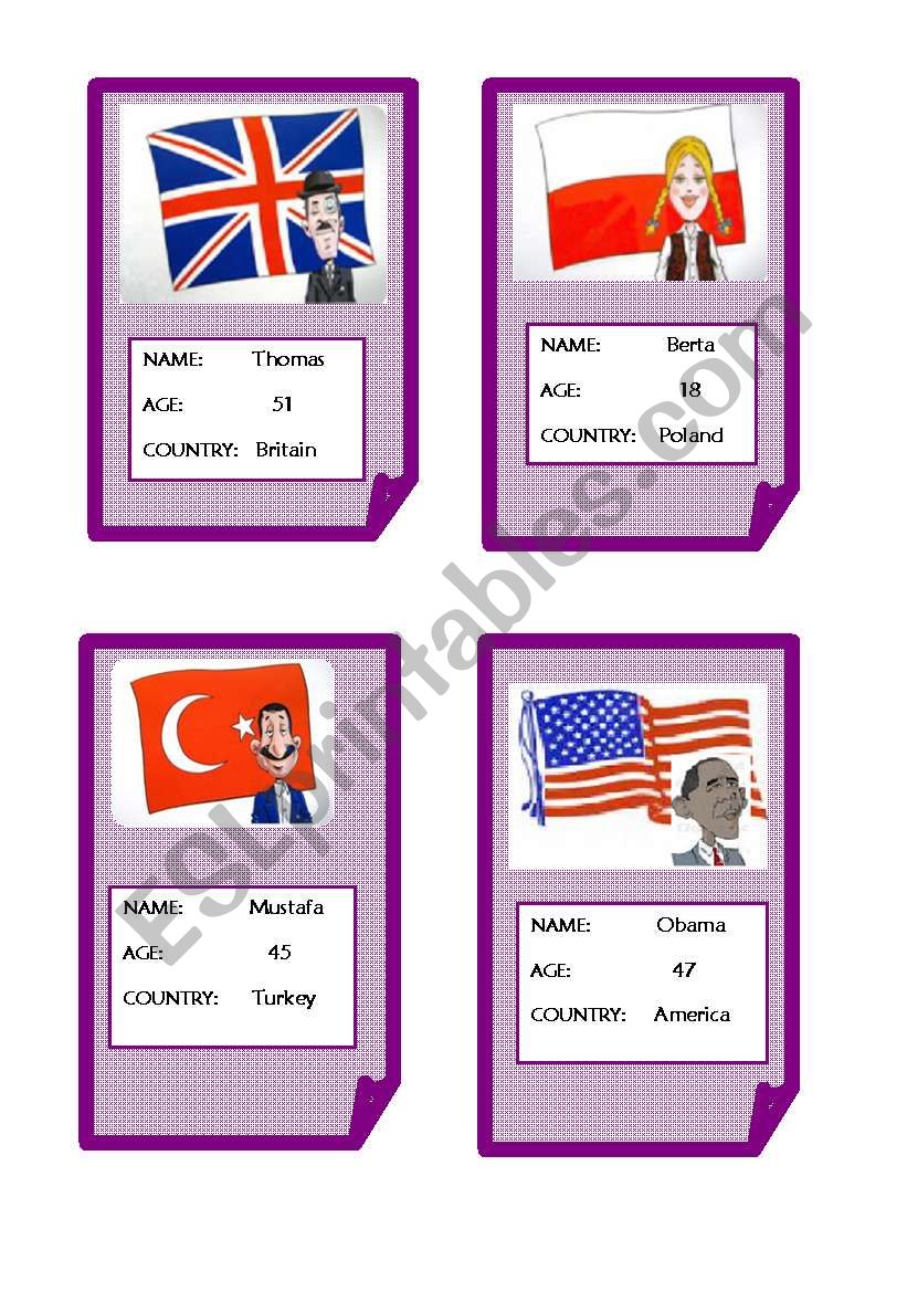 Country Cards_Part 2 worksheet
