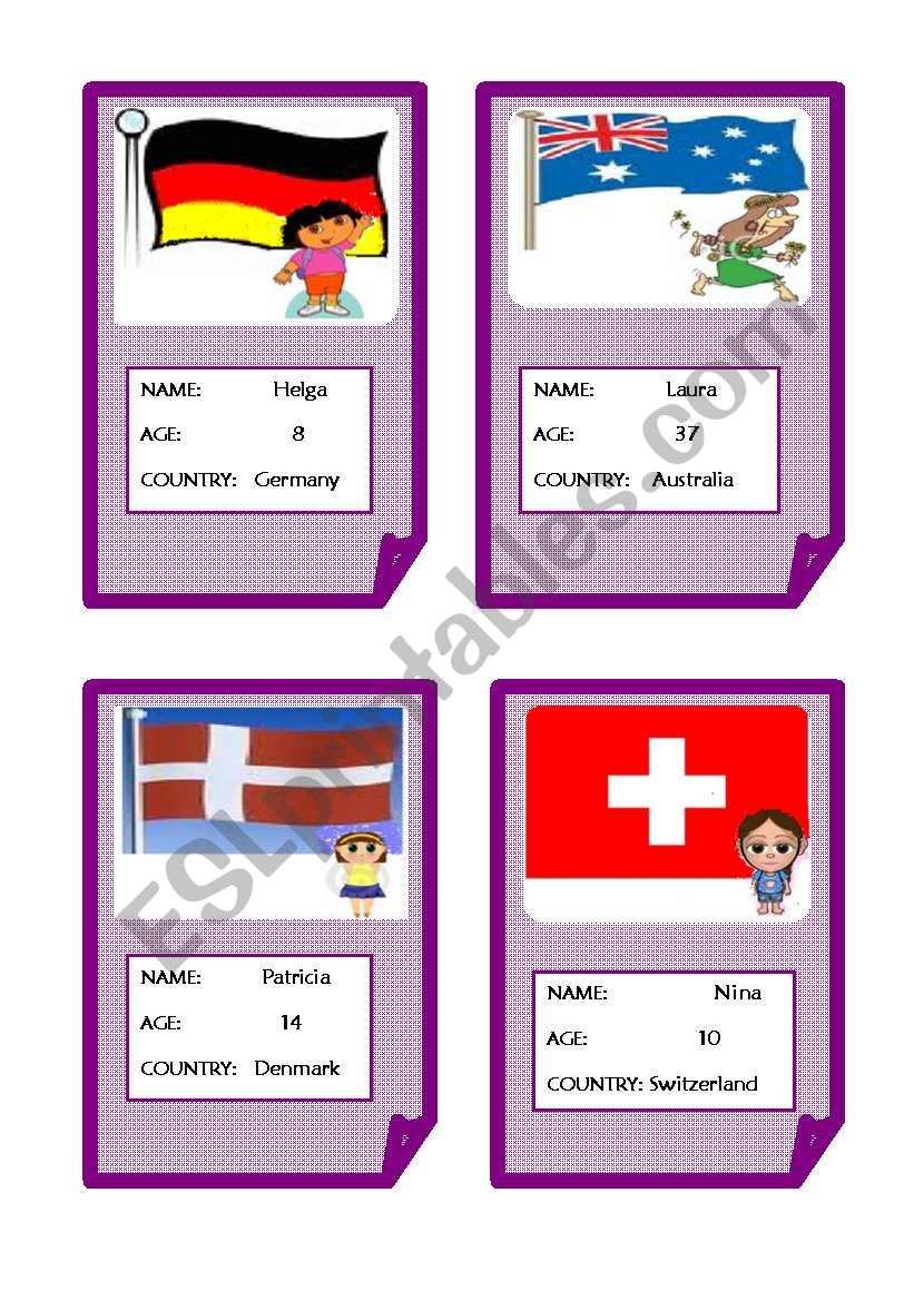 Country Cards_Part 3 worksheet