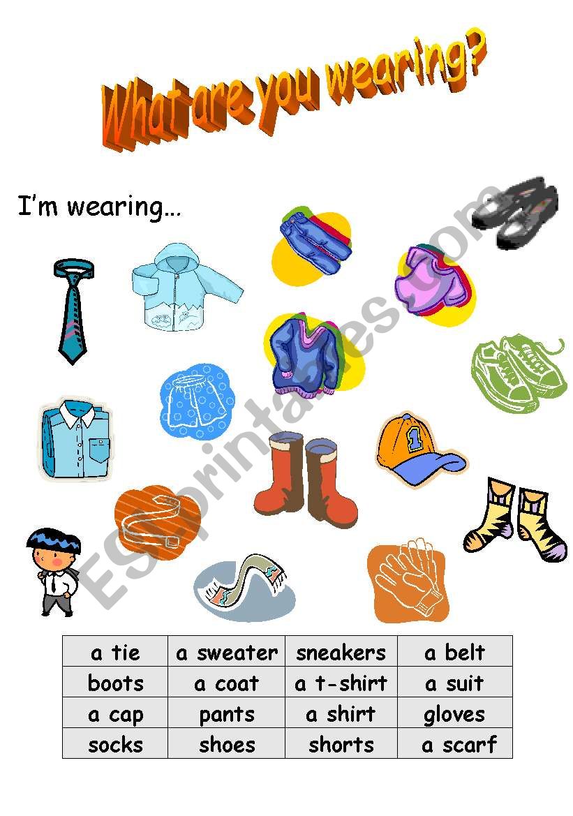 Clothes Matching Worksheet worksheet