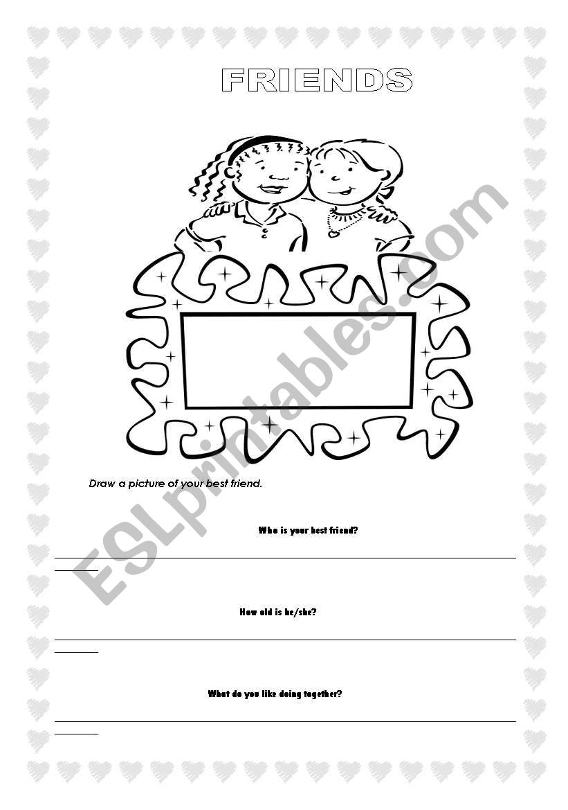 FRIENDS worksheet