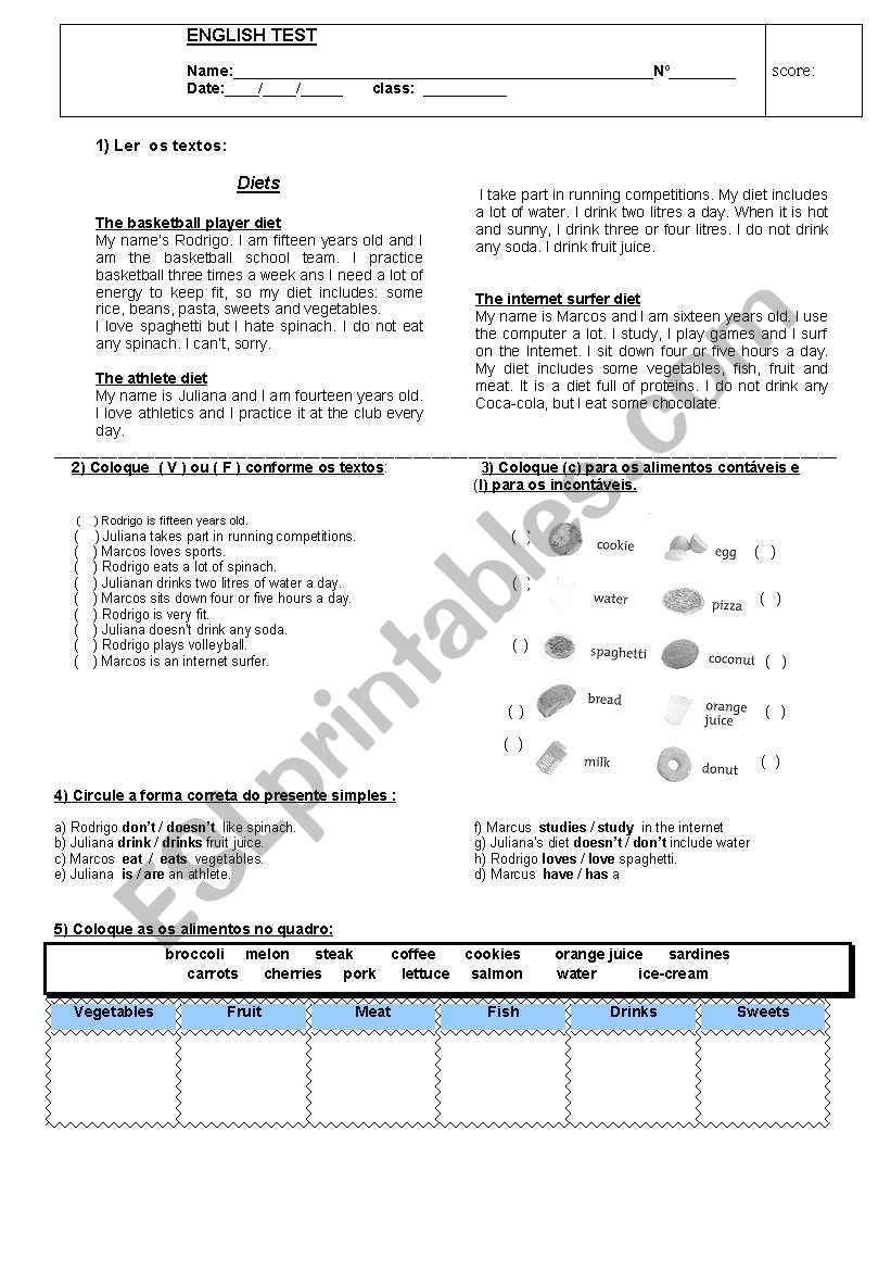 worksheet worksheet