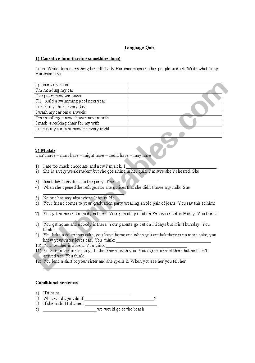 Language Practice worksheet