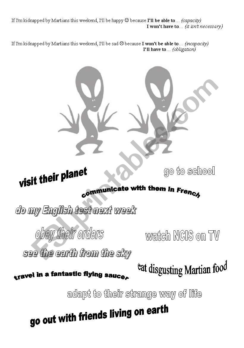 kidnapped by aliens worksheet