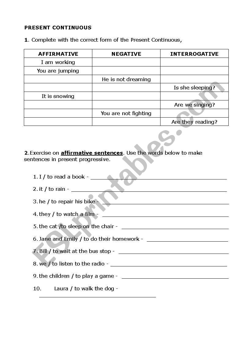 REVIEW worksheet