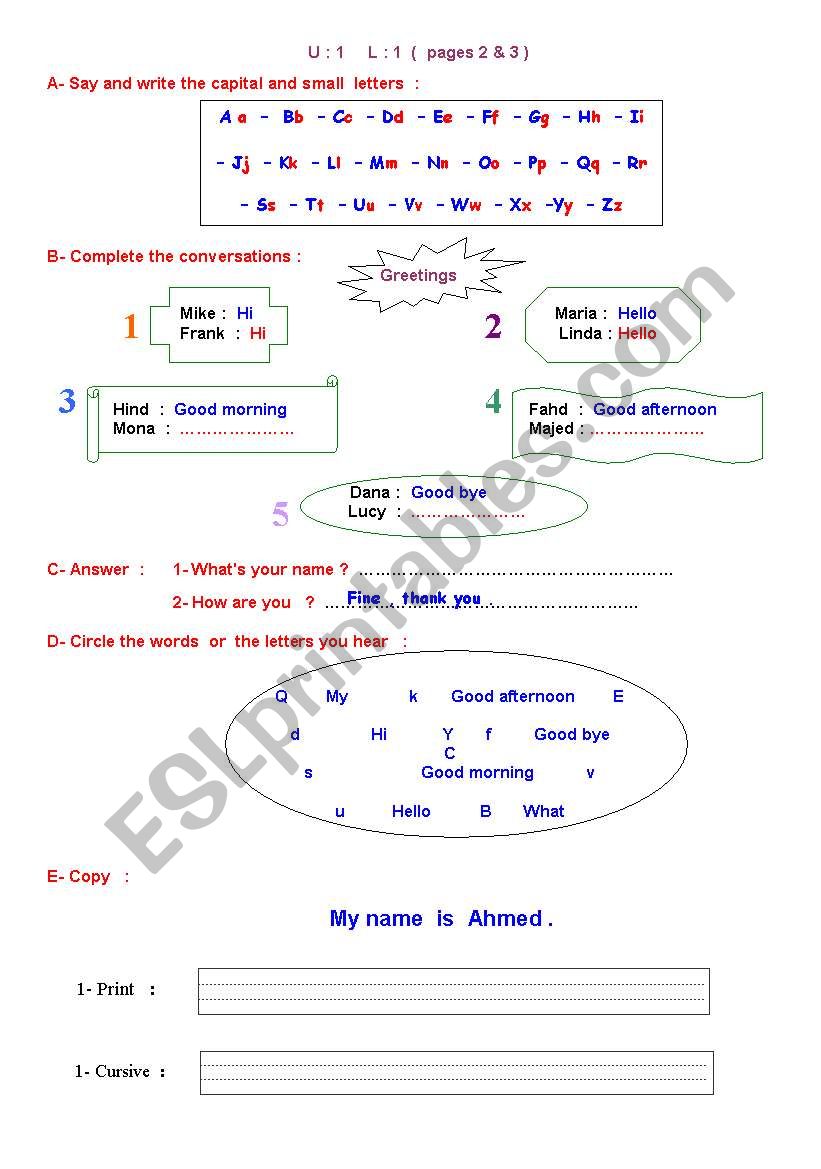 ALPHABET worksheet