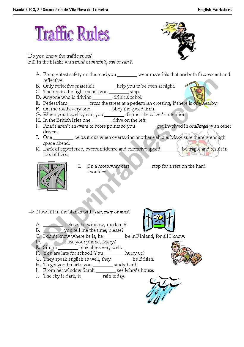 Modal verbs worksheet