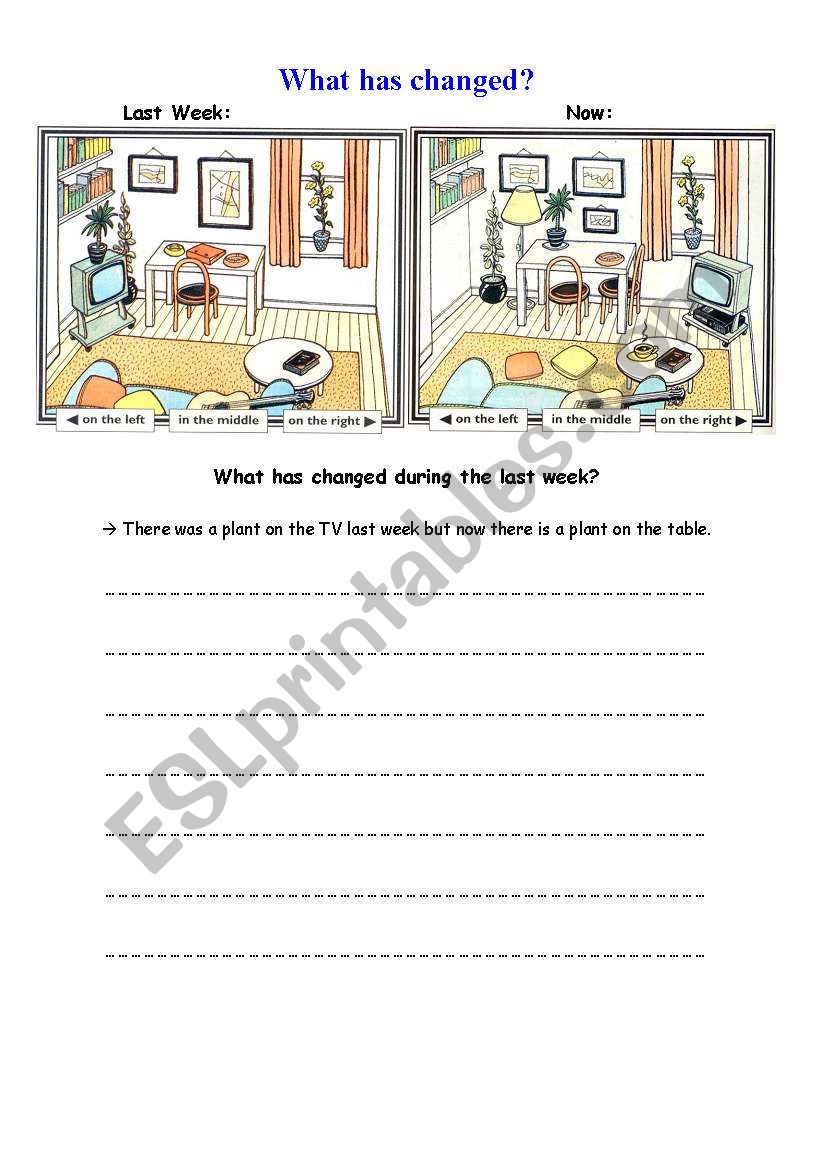 before and now worksheet