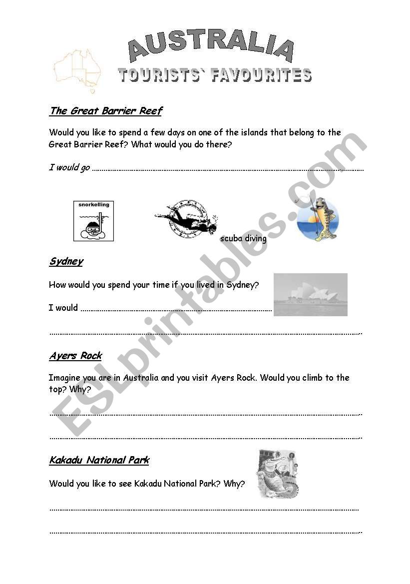 Australia worksheet