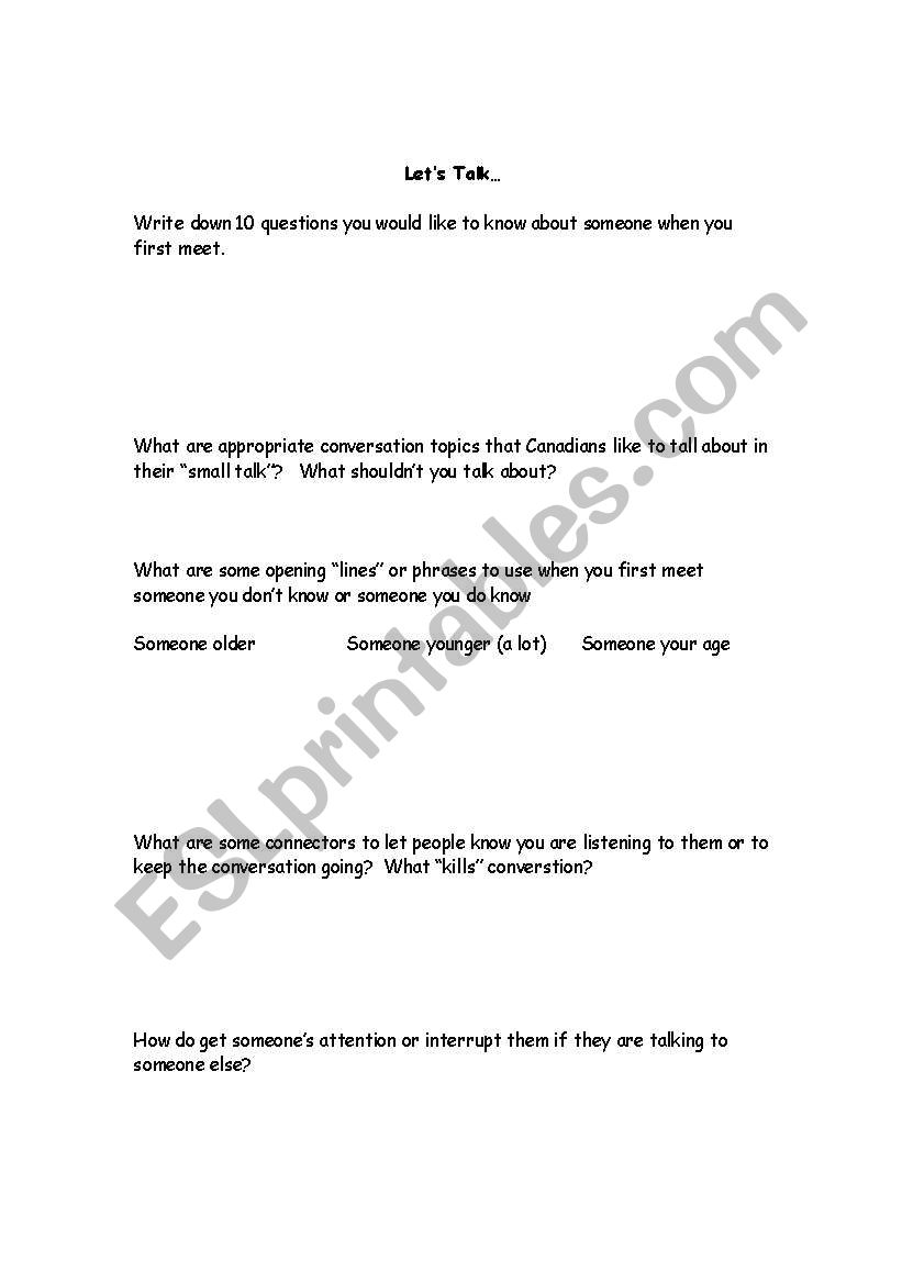 How to set up a small talk quiz