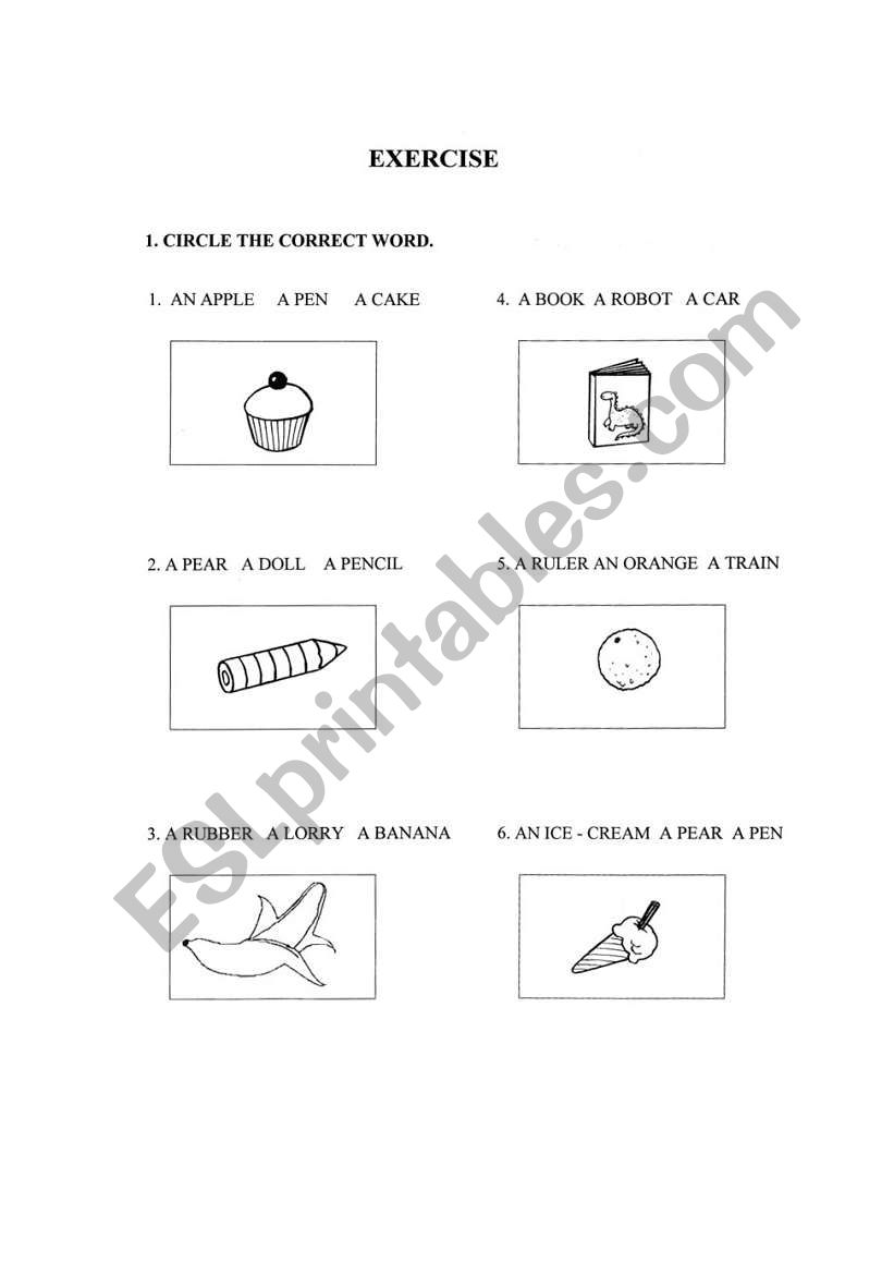 Revision part 1 worksheet