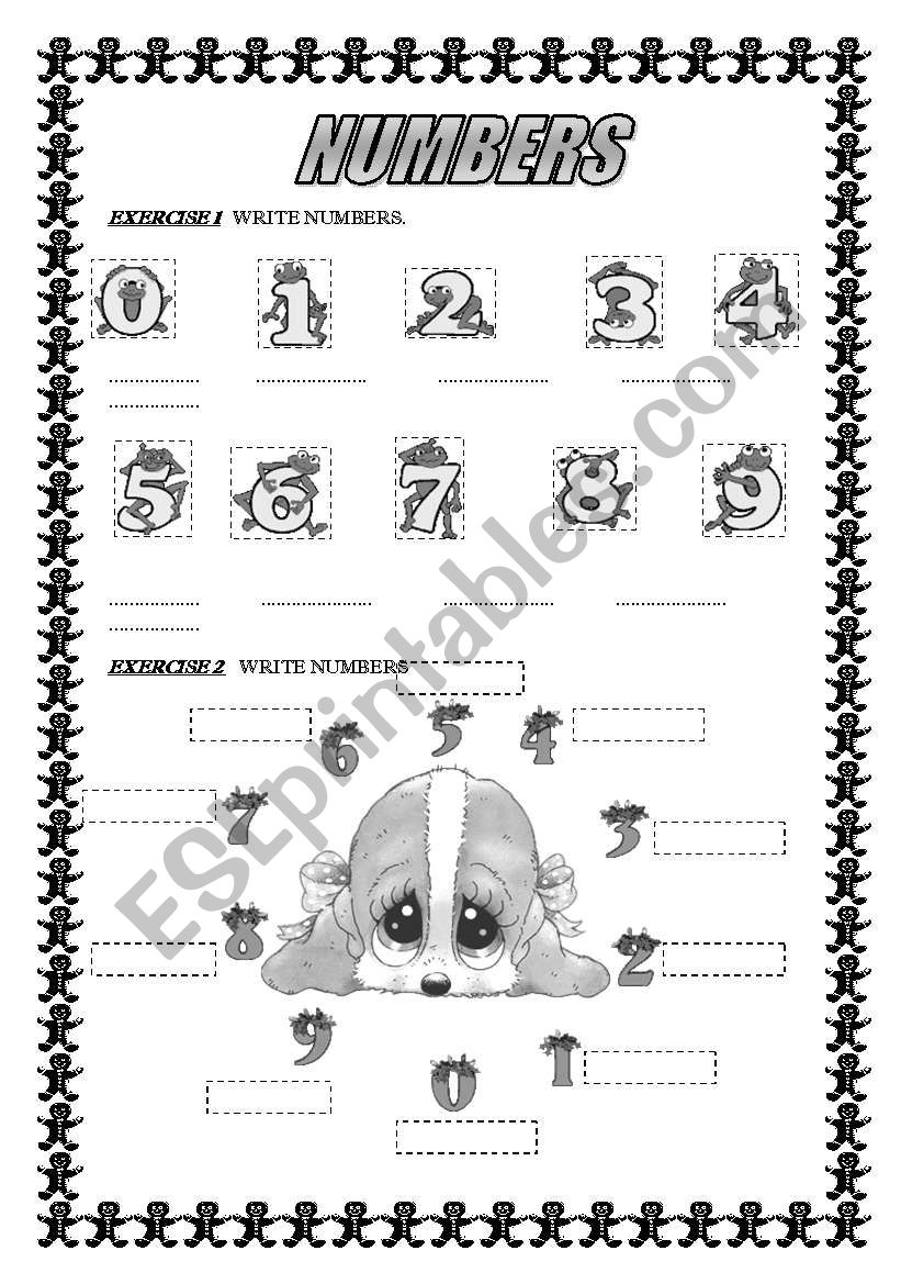 numbers b-w worksheet