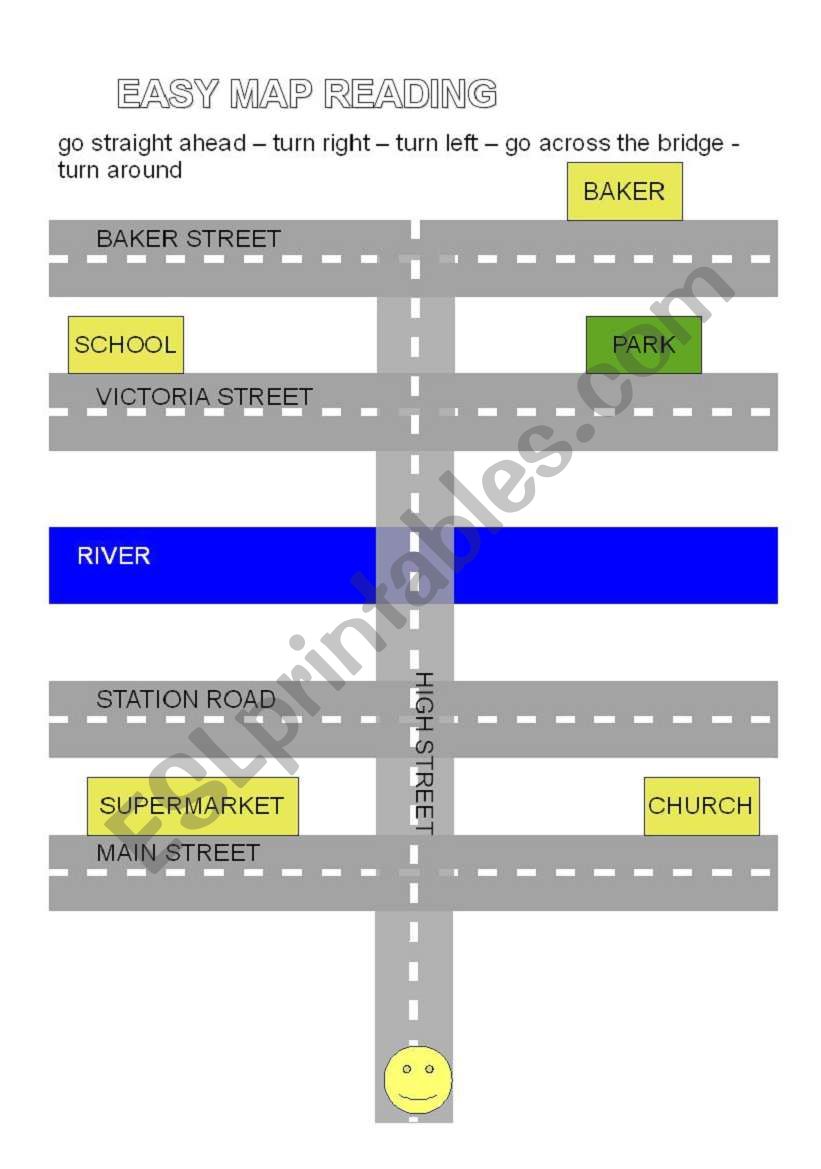 Easy Map Reading worksheet