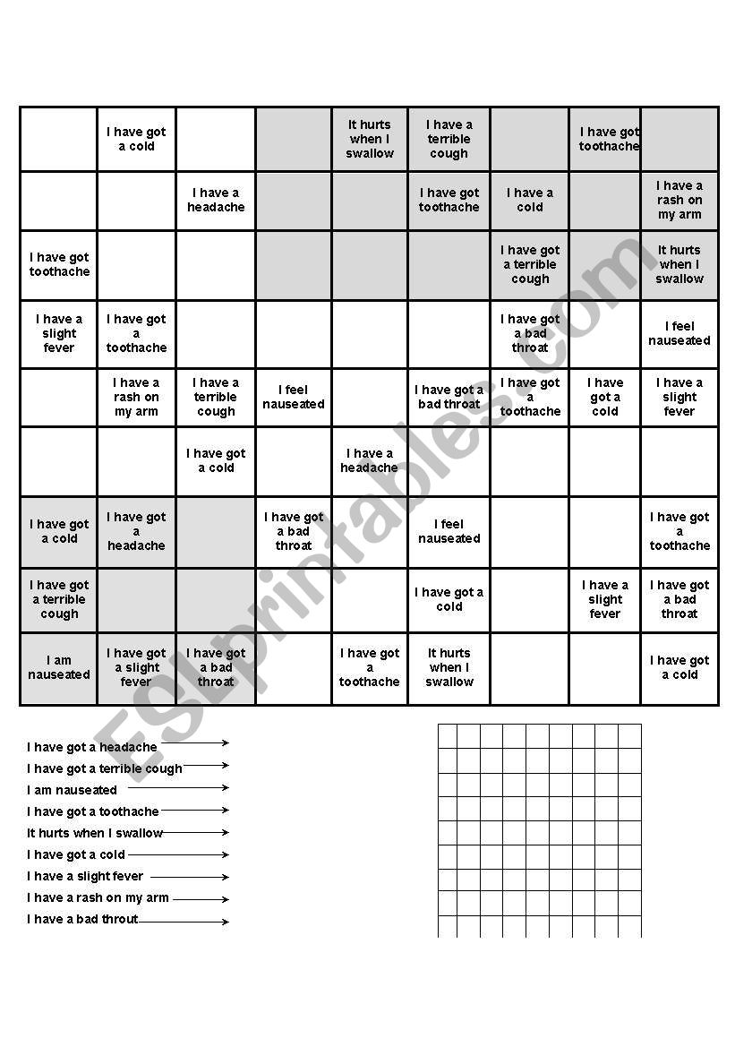 sudoku symptoms worksheet