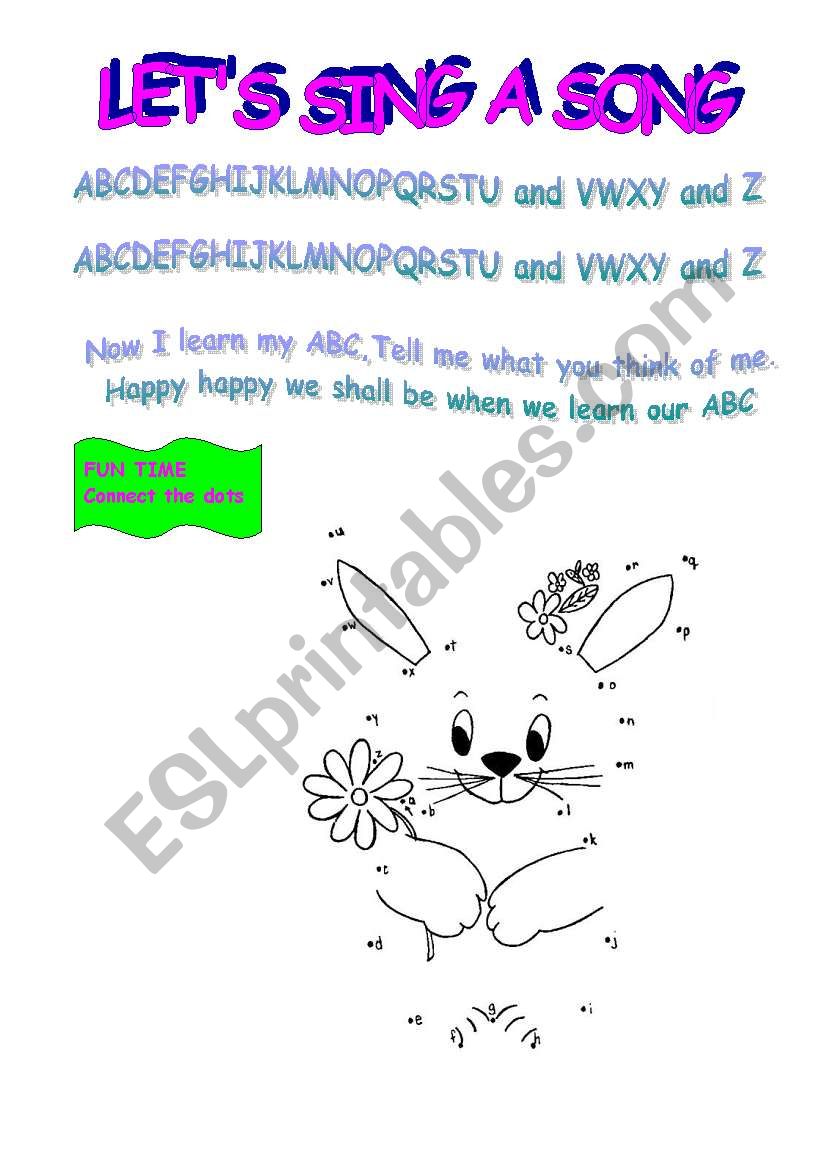 abc song worksheet