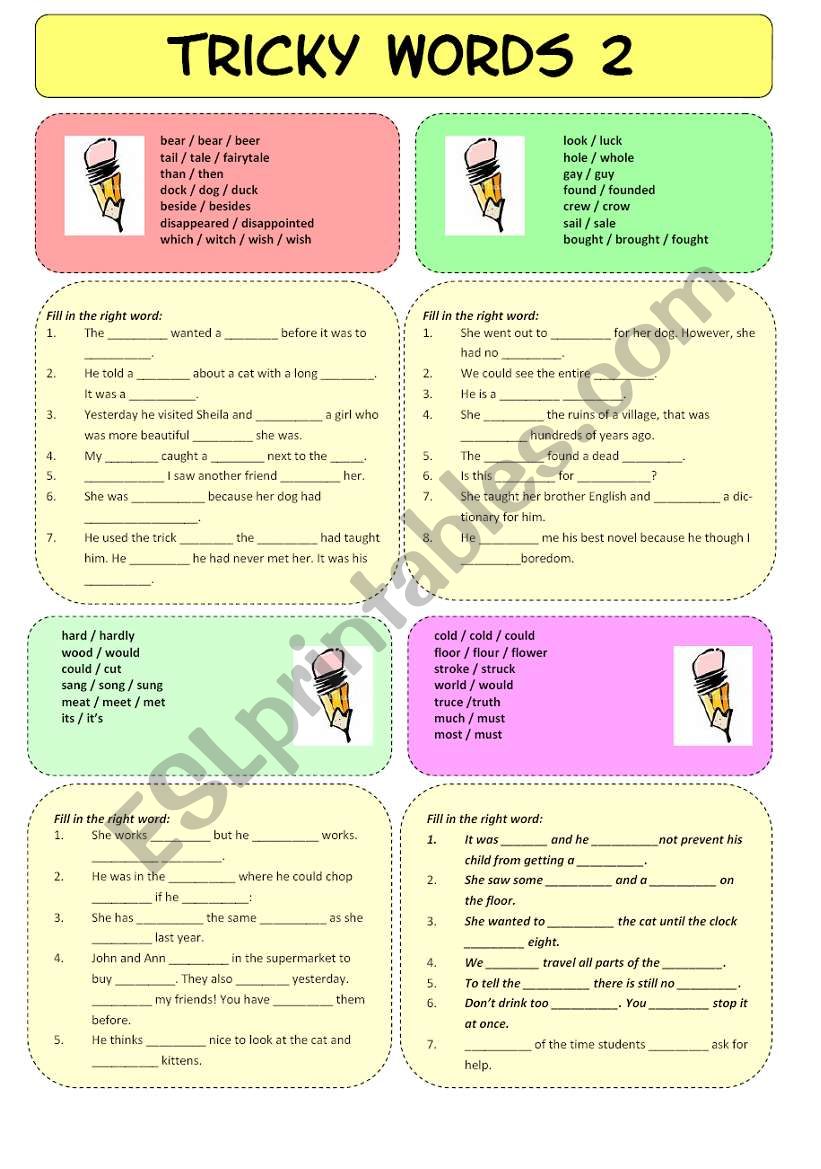 Tricky Words 2 worksheet