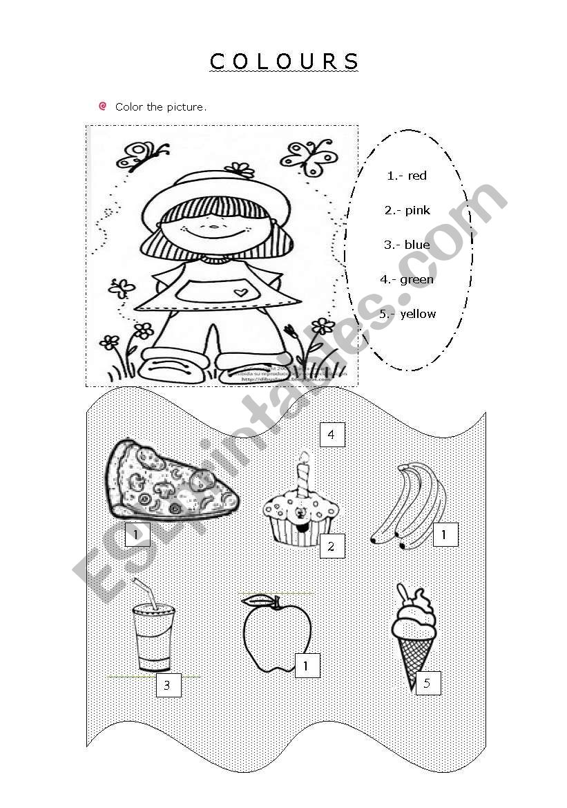 Colours worksheet