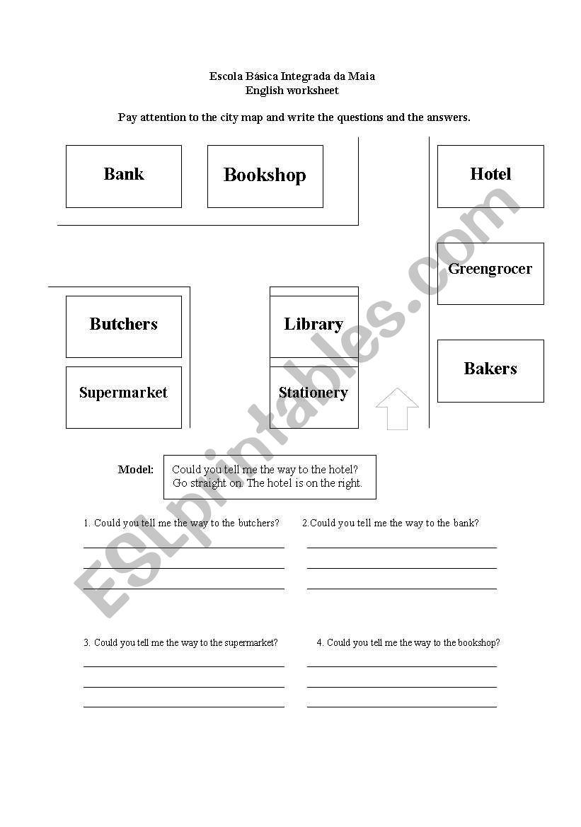 Directions worksheet