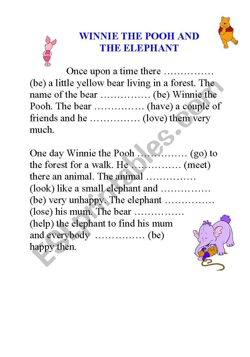 Winnie the Pooh - Past Simple Elementary
