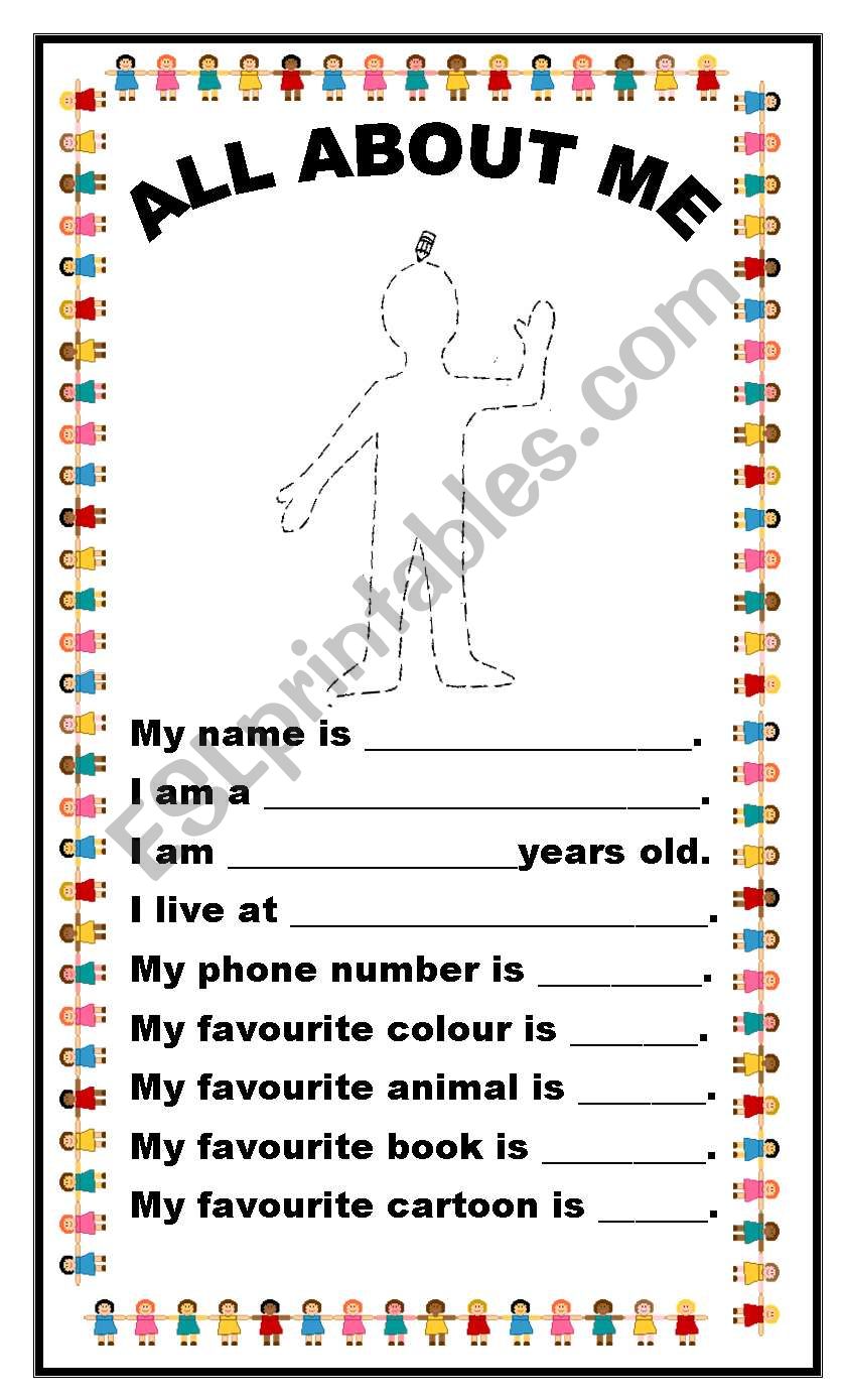 ALL ABOUT ME (beginner) worksheet