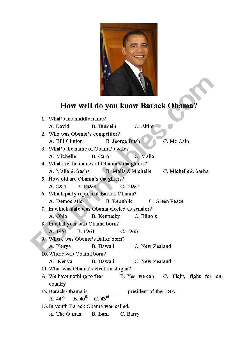 How well do you know Barack Obama