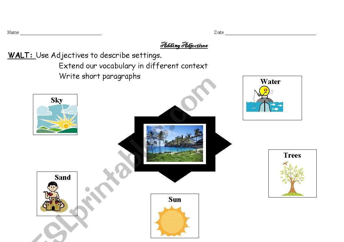 adding adjectives worksheet