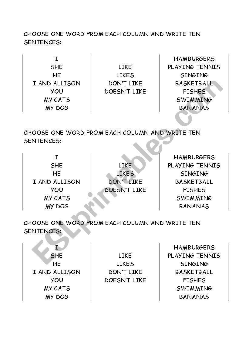 SLOT MACHINE  worksheet