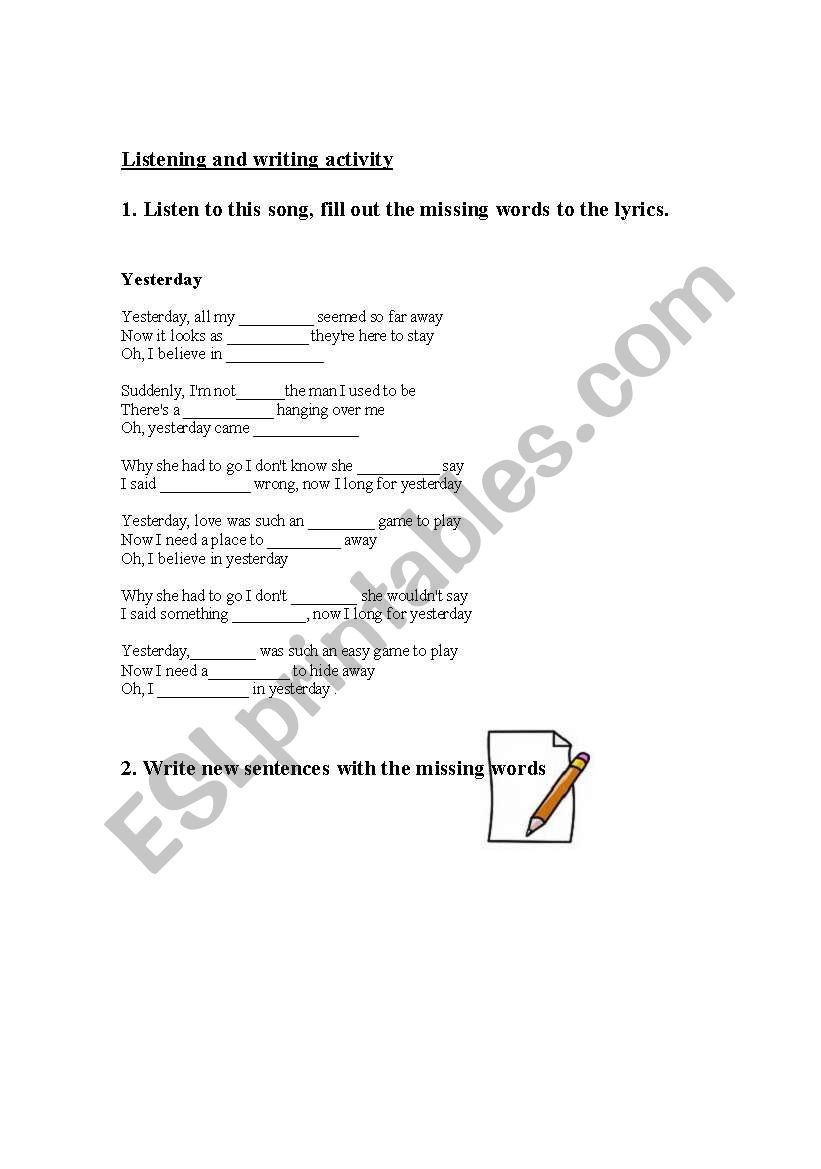 fill in the blanks from a famous song