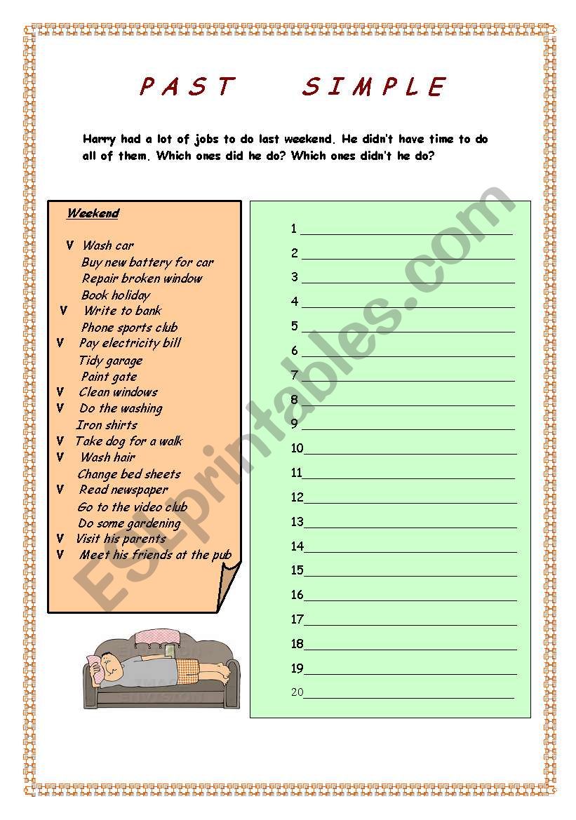 Past Simple worksheet