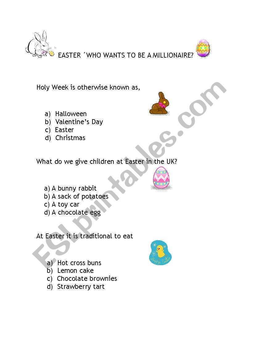 Easter Quiz worksheet