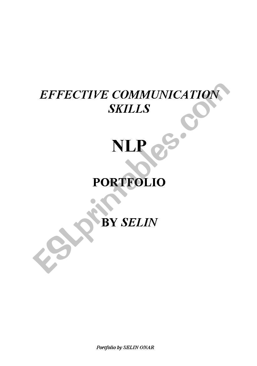 effective communication skills NLP portfolios...