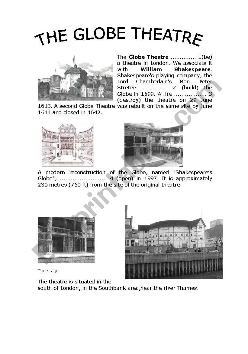 The Globe Theatre worksheet