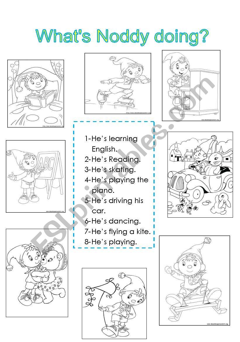 Whats Noddy doing? worksheet