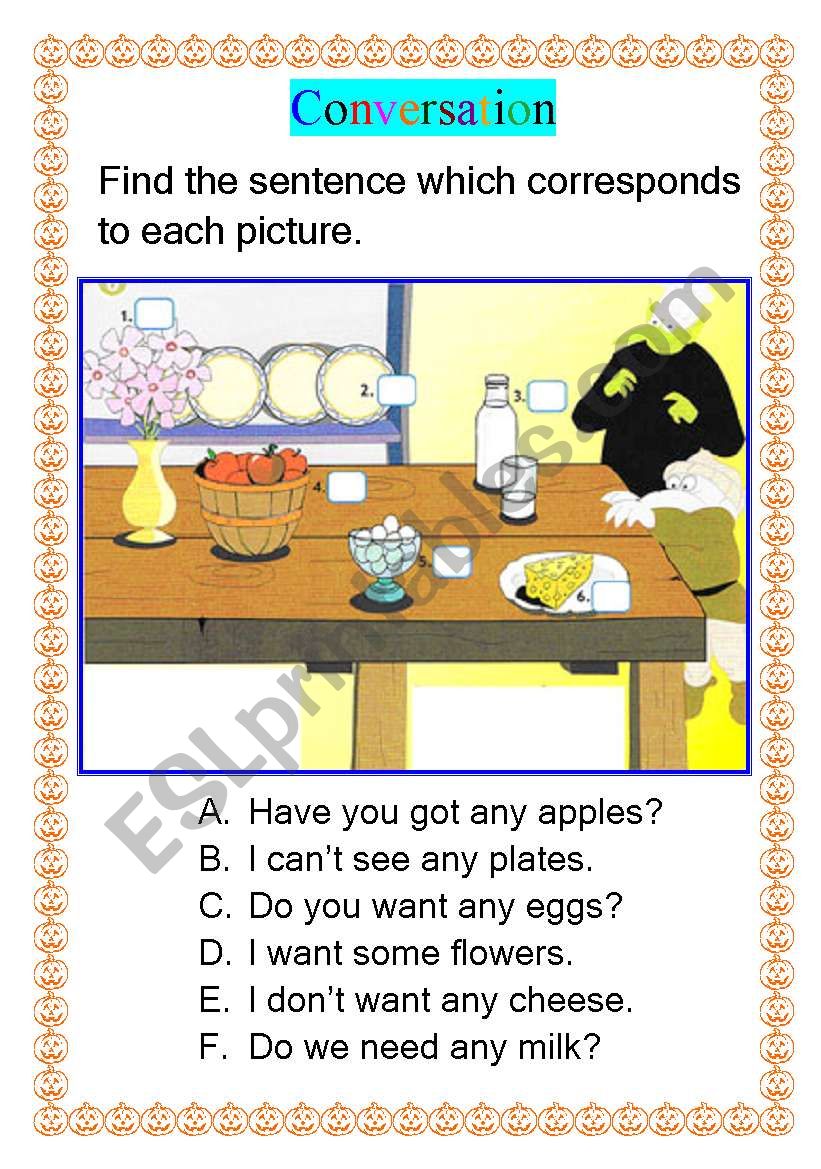 conversation worksheet