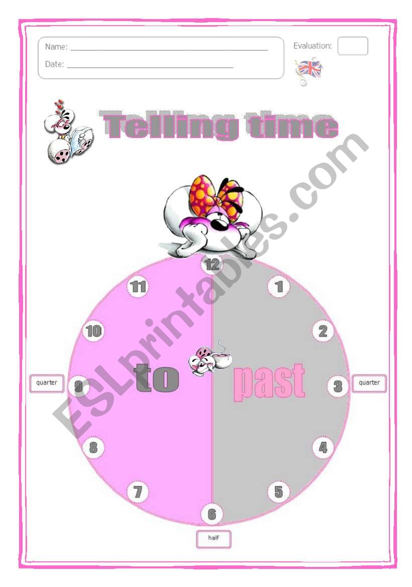 Telling time worksheet