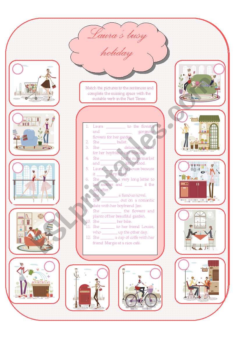 Lindas busy holiday worksheet